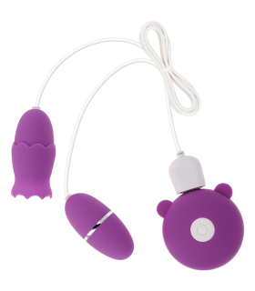 OHMAMA ESTIMULADOR DOBLE 10 MODOS VIBRACION