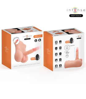 INTENSE DEEP TOUCH DAMIEN TORSO CON ANO Y DILDO REALISTICO CON EMPUJE Y VIBRACION CONTROL REMOTO 35 KG