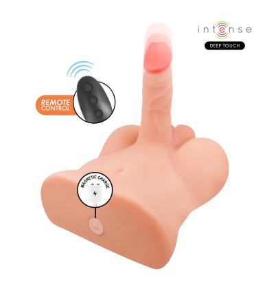 INTENSE DEEP TOUCH DAMIEN TORSO CON ANO Y DILDO REALISTICO CON EMPUJE Y VIBRACION CONTROL REMOTO 35 KG