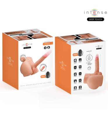 INTENSE DEEP TOUCH RICHIE TORSO CON ANO Y DILDO REALISTICO CON EMPUJE Y VIBRACION CONTROL REMOTO 47 KG