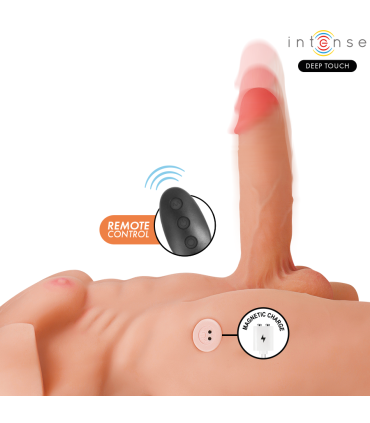 INTENSE DEEP TOUCH MARTY TORSO CON ANO Y DILDO REALISTICO CON EMPUJE Y VIBRACION CONTROL REMOTO 62 KG