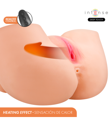 INTENSE DEEP TOUCH GINGER MASTURBADOR ANO Y VAGINA CON EFECTO SUCCION CALOR VIBRACION Y VOZ CON CONTROL REMOTO 53 KG