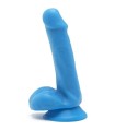 GET REAL - HAPPY DICKS DILDO 12 CM CON TESTÍCULOS AZUL