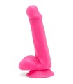 GET REAL - HAPPY DICKS DILDO 12 CM CON TESTÍCULOS ROSA
