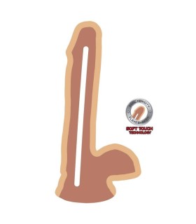GET REAL DUAL DENSITY DILDO 17 CM CON TESTICULOS NATURAL
