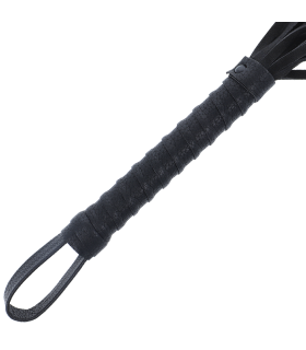 DARKNESS LATIGO BONDAGE NEGRO CON MANGO DE PIEL