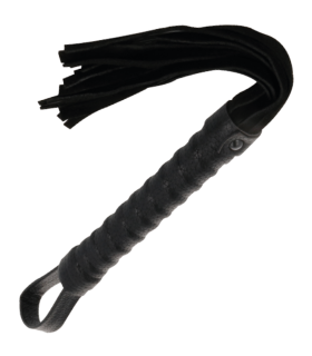 DARKNESS LATIGO BONDAGE NEGRO CON MANGO DE PIEL