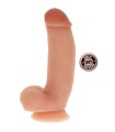 GET REAL - DILDO SILICONA 18 CM CON TESTÍCULOS NATURAL