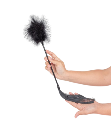 SECRET PLAY PLUMERO LATIGO NEGRO