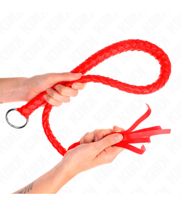 KINK LATIGO DE SERPIENTE CON ANILLO DE MANO ROJO 65 CM