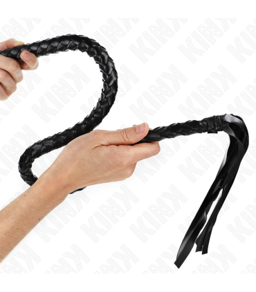 KINK LATIGO DE SERPIENTE CON ANILLO DE MANO NEGRO 65 CM