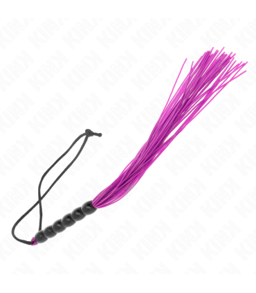 KINK MINI LATIGO DE SILICONA CON AGARRE 6 BOLAS MORADO 26 CM