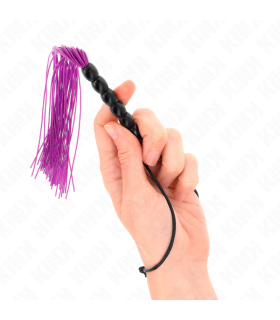 KINK MINI LATIGO DE SILICONA CON AGARRE 6 BOLAS MORADO 26 CM