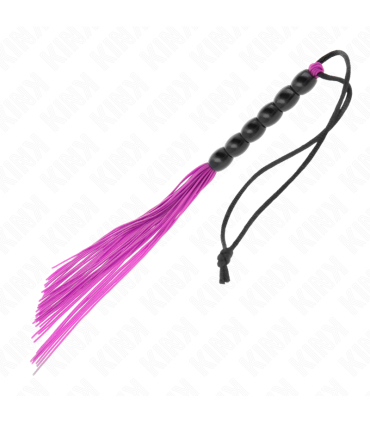 KINK MINI LATIGO DE SILICONA CON AGARRE 6 BOLAS MORADO 26 CM