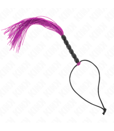 KINK MINI LATIGO DE SILICONA CON AGARRE 6 BOLAS MORADO 26 CM