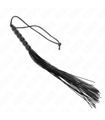 KINK MINI LATIGO DE SILICONA CON AGARRE 6 BOLAS NEGRO 26 CM