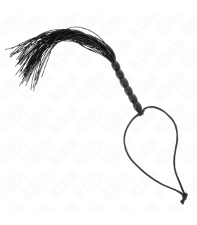 KINK MINI LATIGO DE SILICONA CON AGARRE 6 BOLAS NEGRO 26 CM