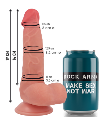 ROCKARMY FOX DILDO REALISTA DDUAL DENSITY LIQUID SILICONE 19 CM O 32 CM