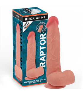 ROCKARMY RAPTOR DILDO REALISTA DUAL DENSITY LIQUID SILICONE 24 CM O 44 CM