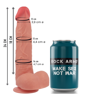 ROCKARMY RAPTOR DILDO REALISTA DUAL DENSITY LIQUID SILICONE 24 CM O 44 CM