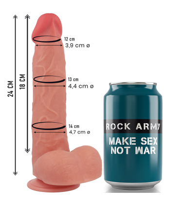 ROCKARMY RAPTOR DILDO REALISTA DUAL DENSITY LIQUID SILICONE 24 CM O 44 CM