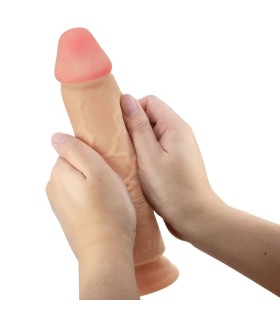 PRETTY LOVE SLIDING SKIN SERIES DILDO REALISTICO CON VENTOSA PIEL DESLIZANTE NATURAL 234 CM