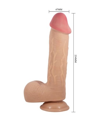 PRETTY LOVE SLIDING SKIN SERIES DILDO REALISTICO CON VENTOSA PIEL DESLIZANTE NATURAL 234 CM