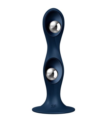 SATISFYER DOUBLE BALL R DILDO SILICONA AZUL