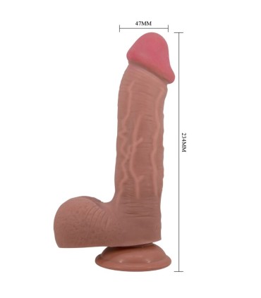 PRETTY LOVE SLIDING SKIN SERIES DILDO REALISTICO CON VENTOSA PIEL DESLIZANTE MULATO 234 CM