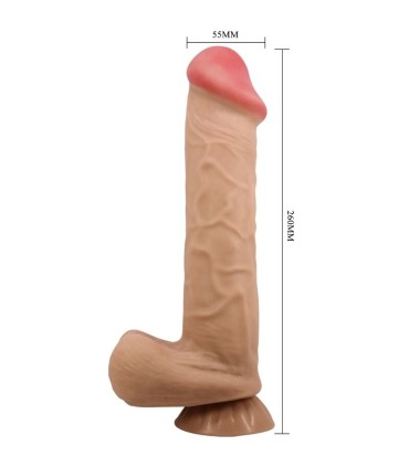 PRETTY LOVE SLIDING SKIN SERIES DILDO REALISTICO CON VENTOSA PIEL DESLIZANTE 26 CM