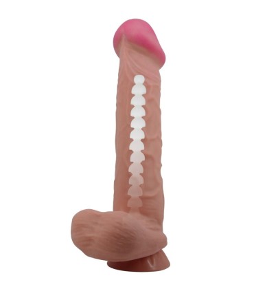 PRETTY LOVE SLIDING SKIN SERIES DILDO REALISTICO CON VENTOSA PIEL DESLIZANTE MORENO 26 CM