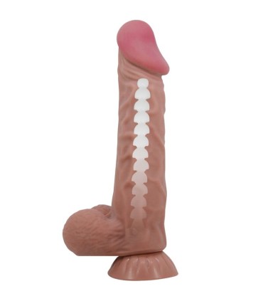 PRETTY LOVE SLIDING SKIN SERIES DILDO REALISTICO CON VENTOSA PIEL DESLIZANTE MORENO 24 CM