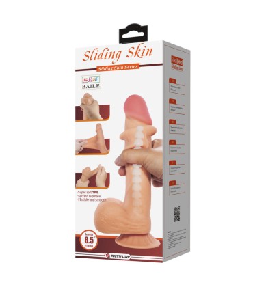 PRETTY LOVE SLIDING SKIN SERIES DILDO REALISTICO CON VENTOSA PIEL DESLIZANTE 218 CM