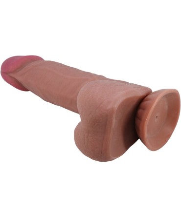 PRETTY LOVE SLIDING SKIN SERIES DILDO REALISTICO CON VENTOSA PIEL DESLIZANTE MORENO 206 CM