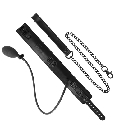 FETISH SUBMISSIVE BONDAGE COLLAR BONDAGE INFLABLE CON TIRADOR