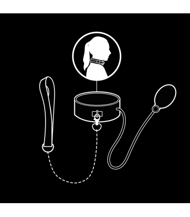 FETISH SUBMISSIVE BONDAGE COLLAR BONDAGE INFLABLE CON TIRADOR
