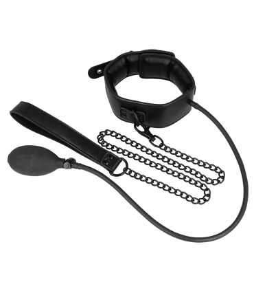 FETISH SUBMISSIVE BONDAGE COLLAR BONDAGE INFLABLE CON TIRADOR