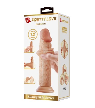 PRETTY LOVE QUENTIN DILDO REALISTICO 18 CM NATURAL