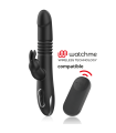 BLACK&SILVER - KENJI VIBRADOR RABBIT UP & DOWN COMPATIBLE CON WATCHME