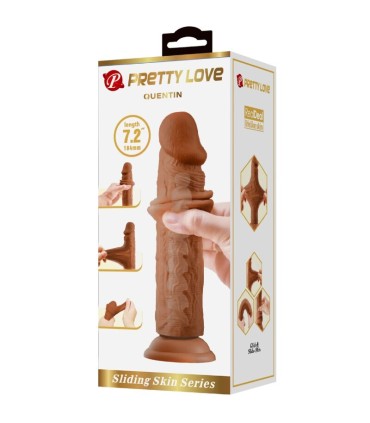 PRETTY LOVE QUENTIN DILDO REALISTICO 18 CM MULATO