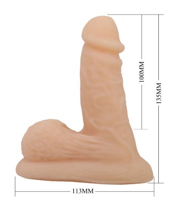 PRETTY LOVE WILDON DILDO ULTRA REALISTICO Y ELASTICO 10 CM NATURAL