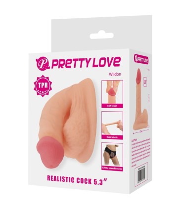 PRETTY LOVE WILDON DILDO ULTRA REALISTICO Y ELASTICO 10 CM NATURAL