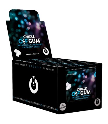 WUG Off Gum DISPLAY 12 X 8 UDS El chicle funcional que te ayuda a relajarte y dormir mejor
