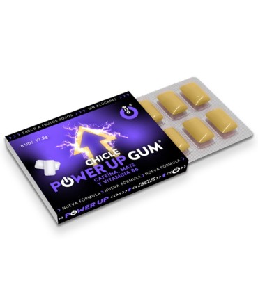 WUG POWER UP 1 X 8 UDS Chicle energetico para concentracion y resistencia