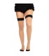 LEG AVENUE 1963 MEDIAS DE SPANDEX CON COSTURA TRASERA NEGRO TALLA UNICA