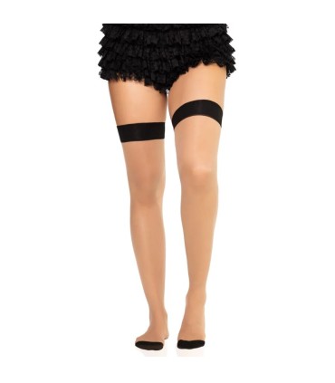 LEG AVENUE 1963 MEDIAS DE SPANDEX CON COSTURA TRASERA NEGRO TALLA UNICA