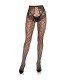 LEG AVENUE 1966 MEDIAS DE RED CON PANTY SIN ENTREPIERNA NEGRO TALLA UNICA