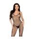 LEG AVENUE 89375 BODYSTOCKING DE RED SIN ENTREPIERNA NEGRO TALLA UNICA