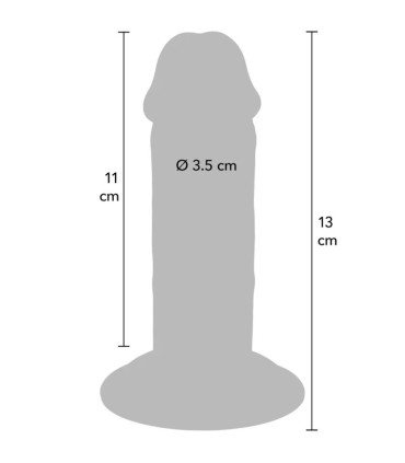 GET REAL DILDO DELUXE DONG GRUESO DE DOBLE DENSIDAD TPE 13 CM