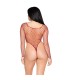 LEG AVENUE 89377 BODYSUIT DE RED INDUSTRIAL DE CORTE ALTO ROJO TALLA UNICA
